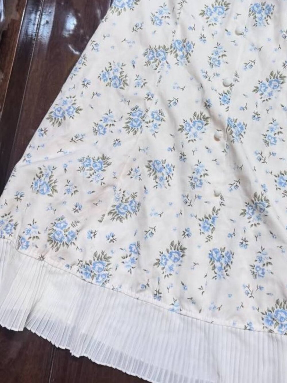 Blue Floral Sleeveless Dress - Picture 3 of 3